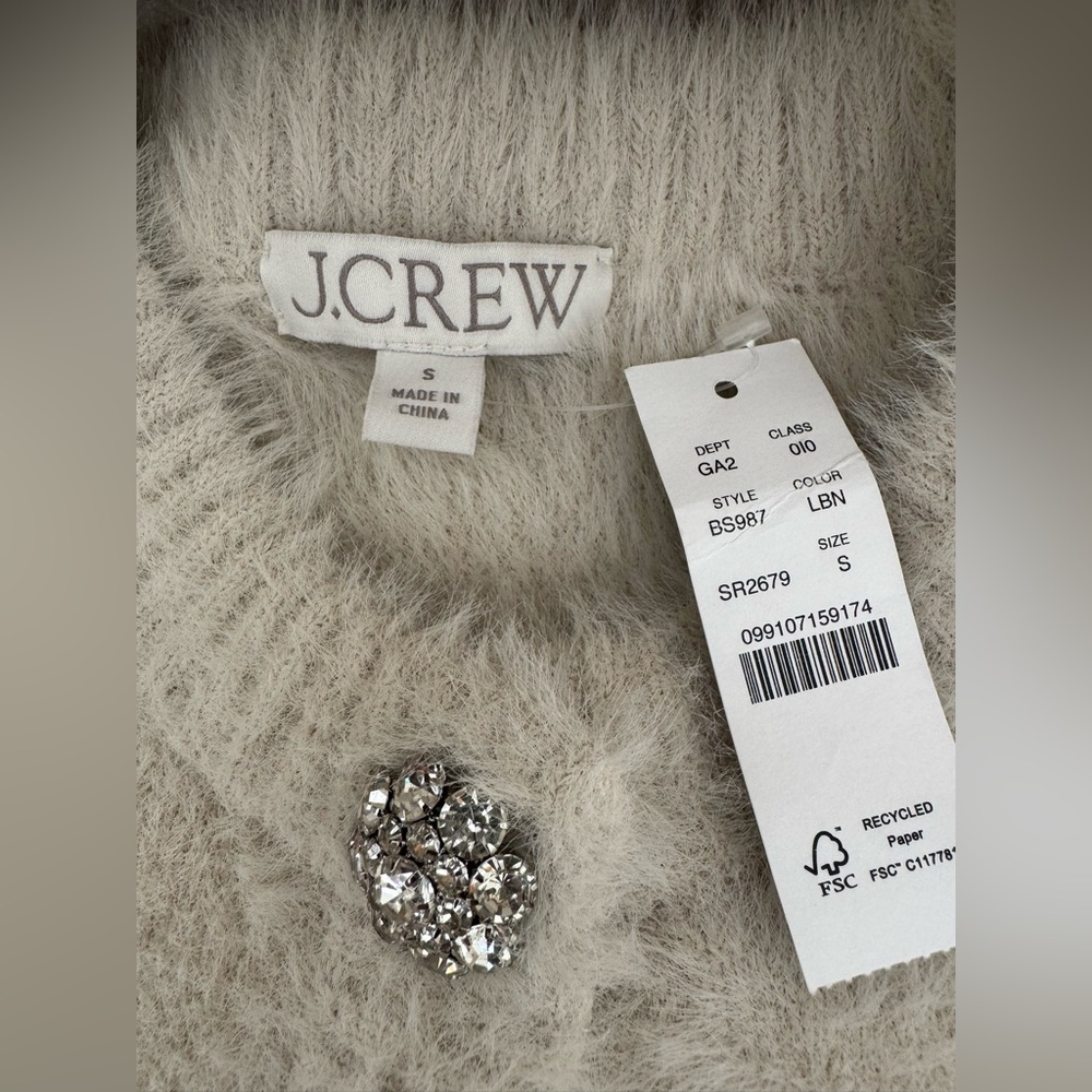 J. Crew Brushed Yarn Sweater Lady Jacket NWT - Picture 5 of 12